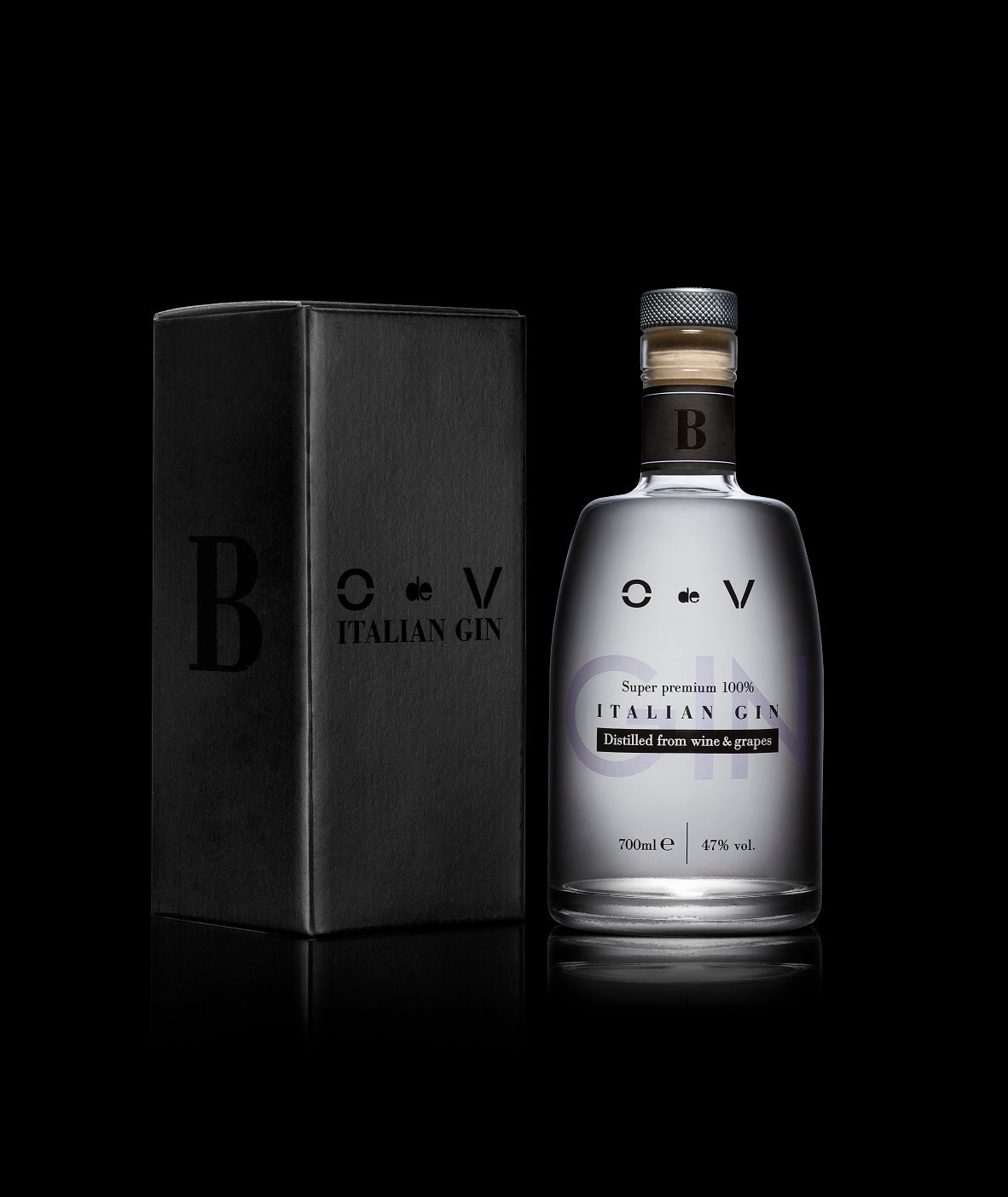 O de V Italian Dry Gin Black, Flasche 0,70l
